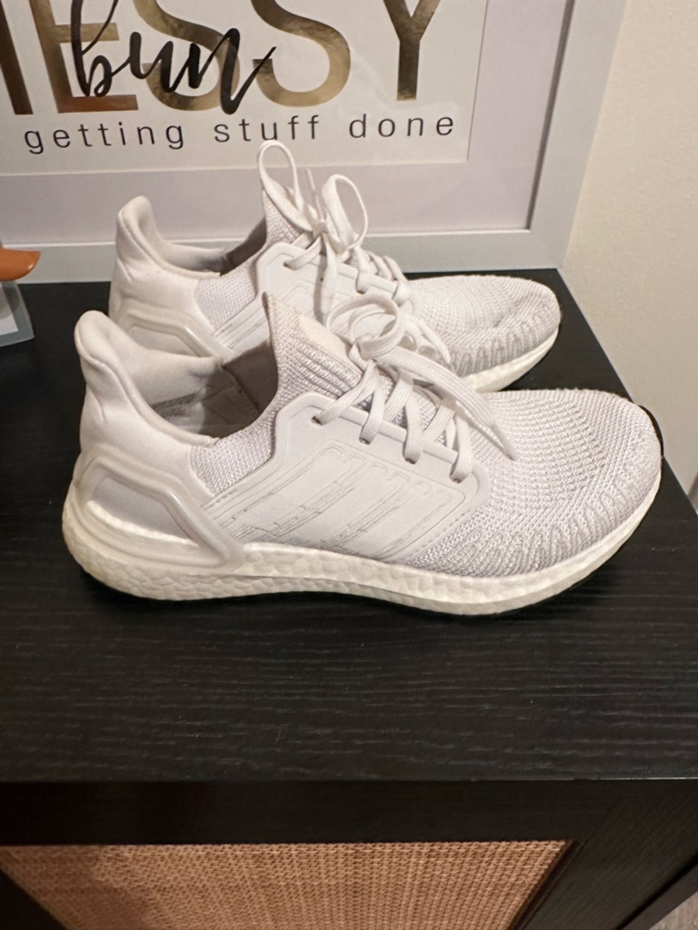 Adidas White Knit Running Sneakers women’s